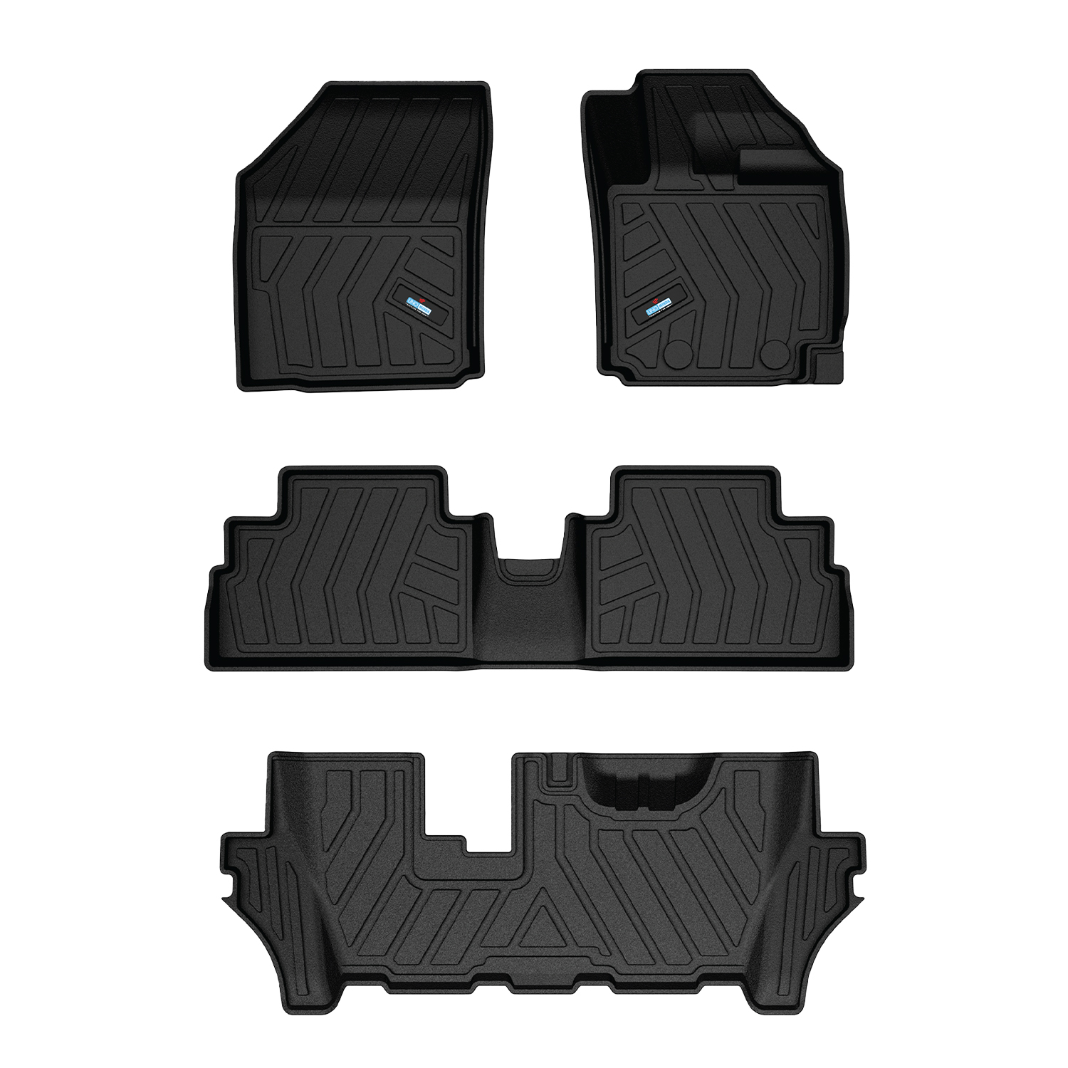 Uno Minda Lifetime 5D Car Mats 4 Piece (3 Row Without Boot) For Toyota Rumion 1st Gen 2024  | Anti Slip | All Weather Mats | 100% Waterproof & Washable | Custom Fit UNO -MATS-RUMION